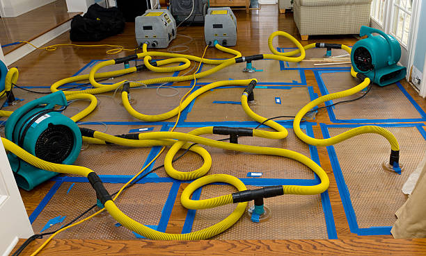 Professional Flood Damage Restoration technician working in New Hampton, NH